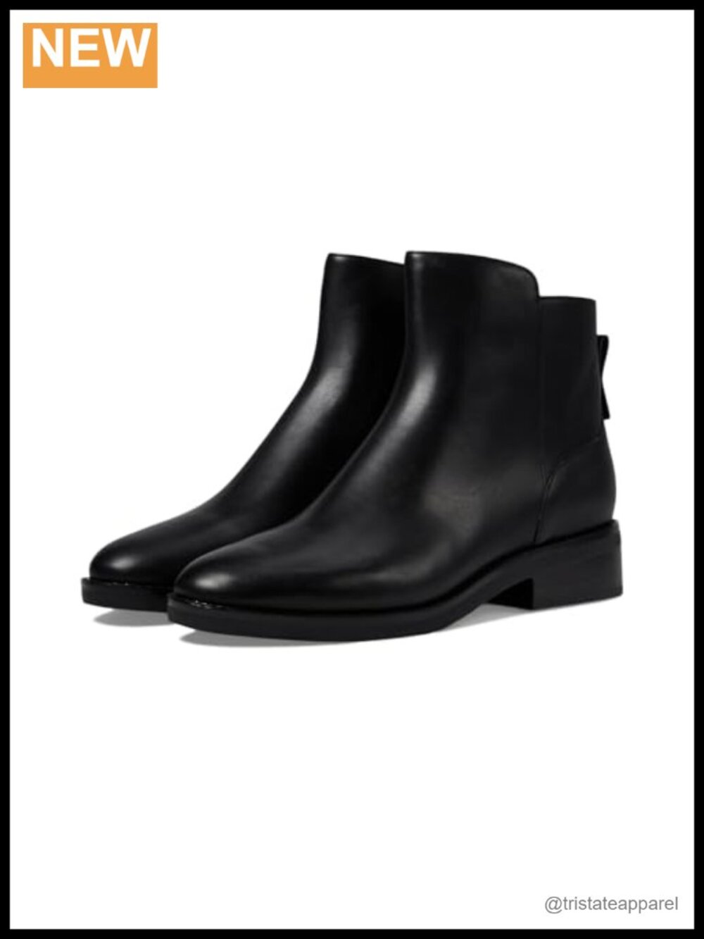 Women's Ankle Booties Leather Boots with Inside Zipper